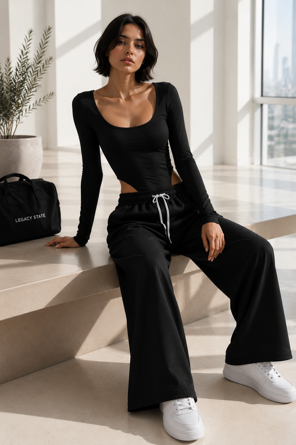 Women's Tight Long Sleeve Yoga Bodysuit