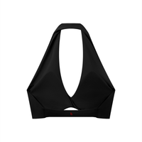 Pleated Halter Performance Bra